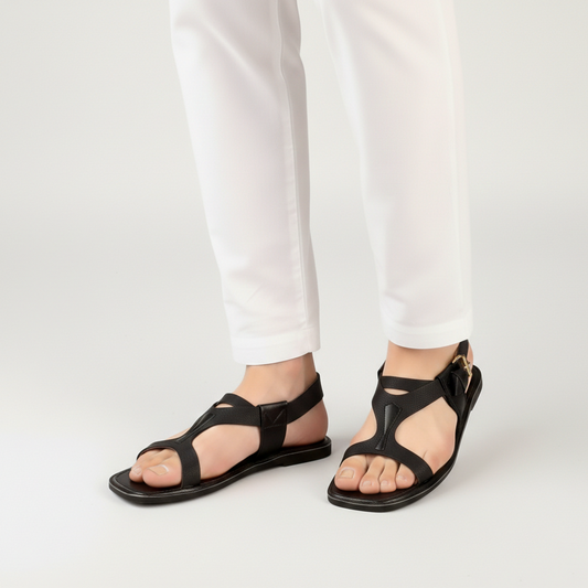 Black Pure Taar Handmade Panjedar Chappal