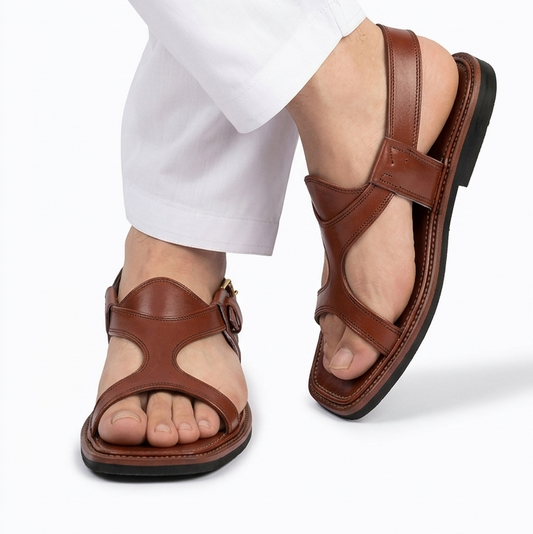 DajiWear Handmade Pure Leather Panjedar Chappal