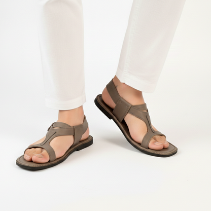 Handmade Grey Pure Leather Panjedar Chappal